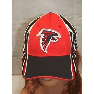 Reebok Atlanta Falcons Hat Men’s L/XL Black Red NFL Flex Fit Unisex Cap